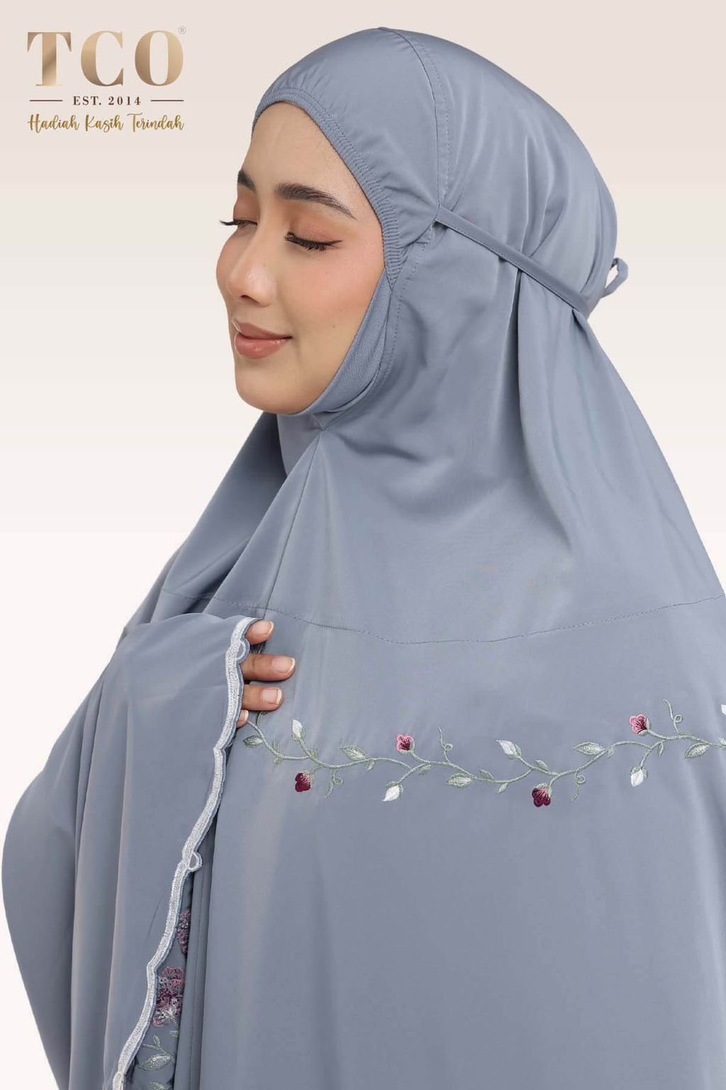 02_Telekung TCO Mekar Luxe Icy Gray