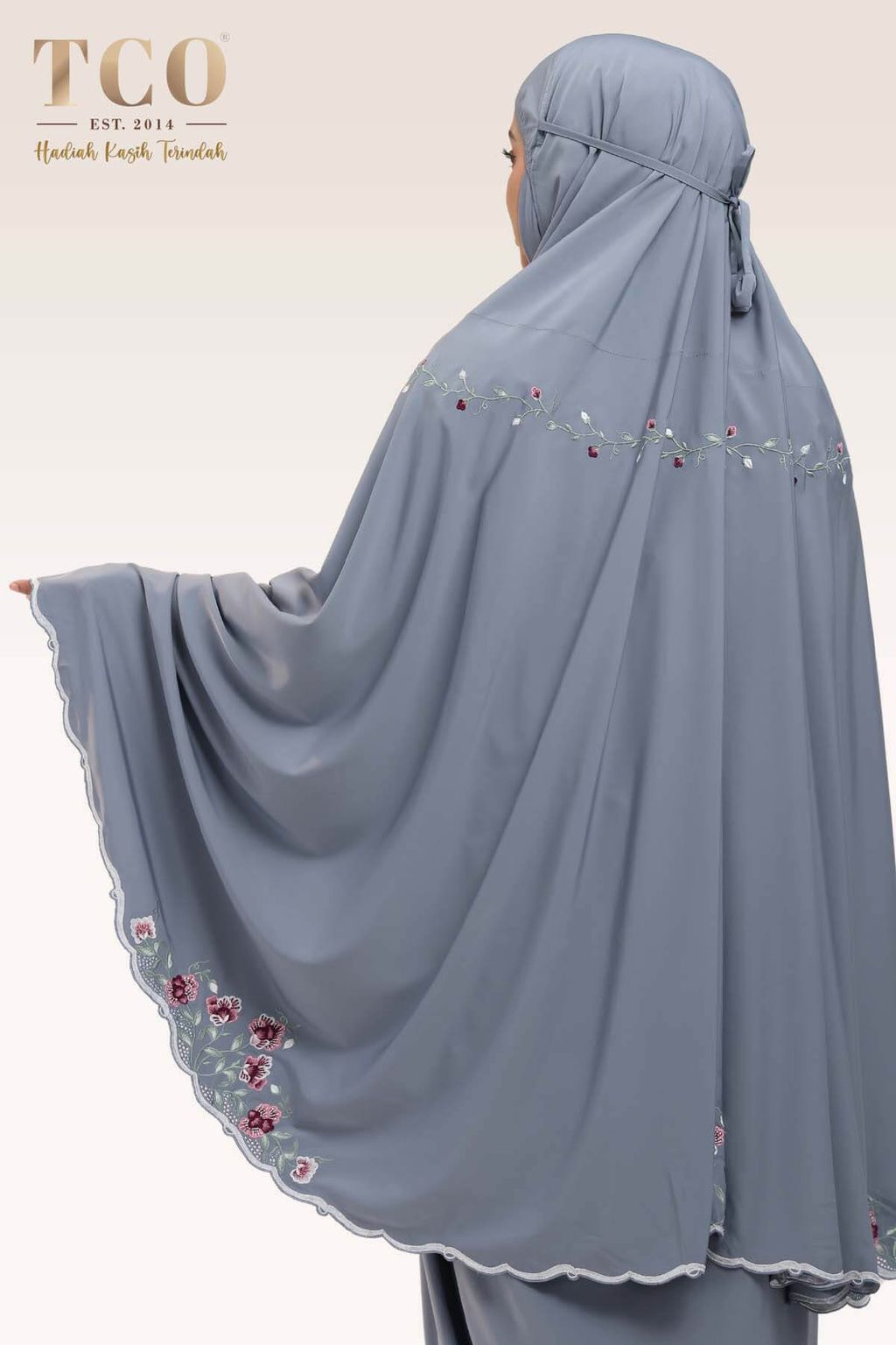 03_Telekung TCO Mekar Luxe Icy Gray