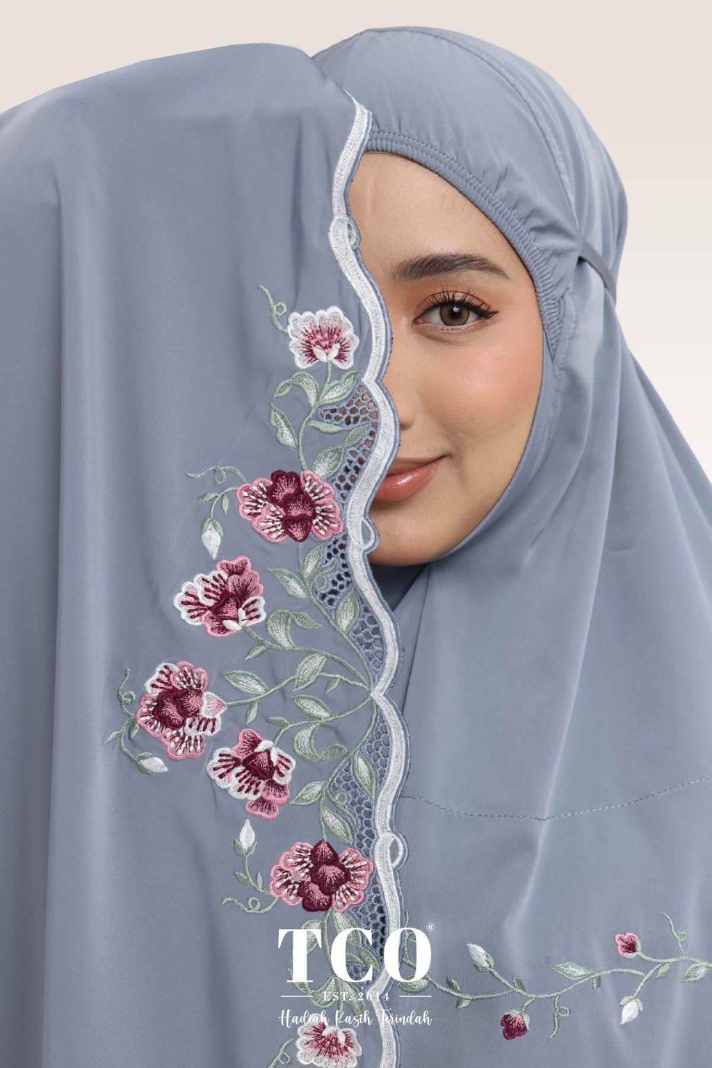 05_Telekung TCO Mekar Luxe Icy Gray