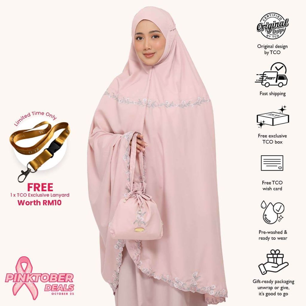 07_Telekung TCO Signature Tulip Blush Rose