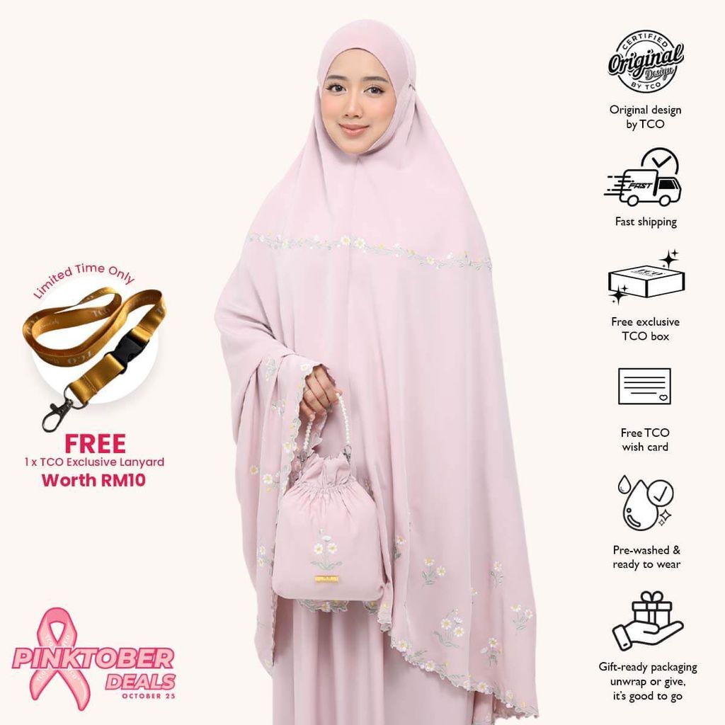 03_Telekung TCO Daisy Luxe Dusty Rose