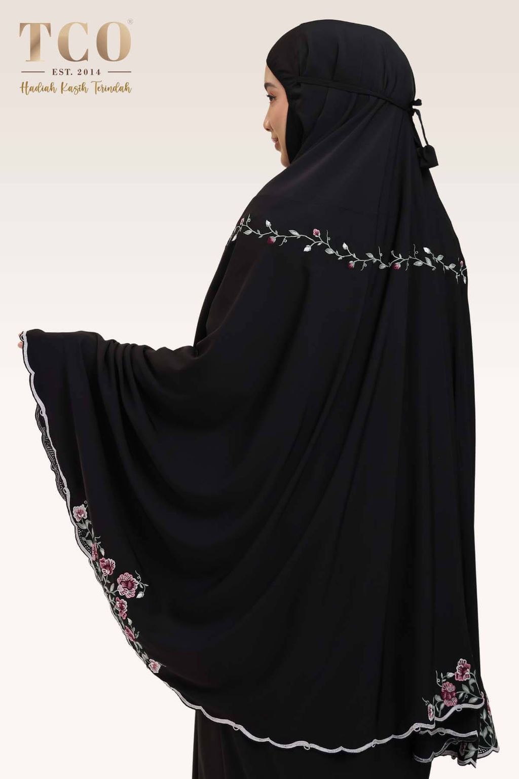 03_Telekung TCO Mekar Luxe Jet Black