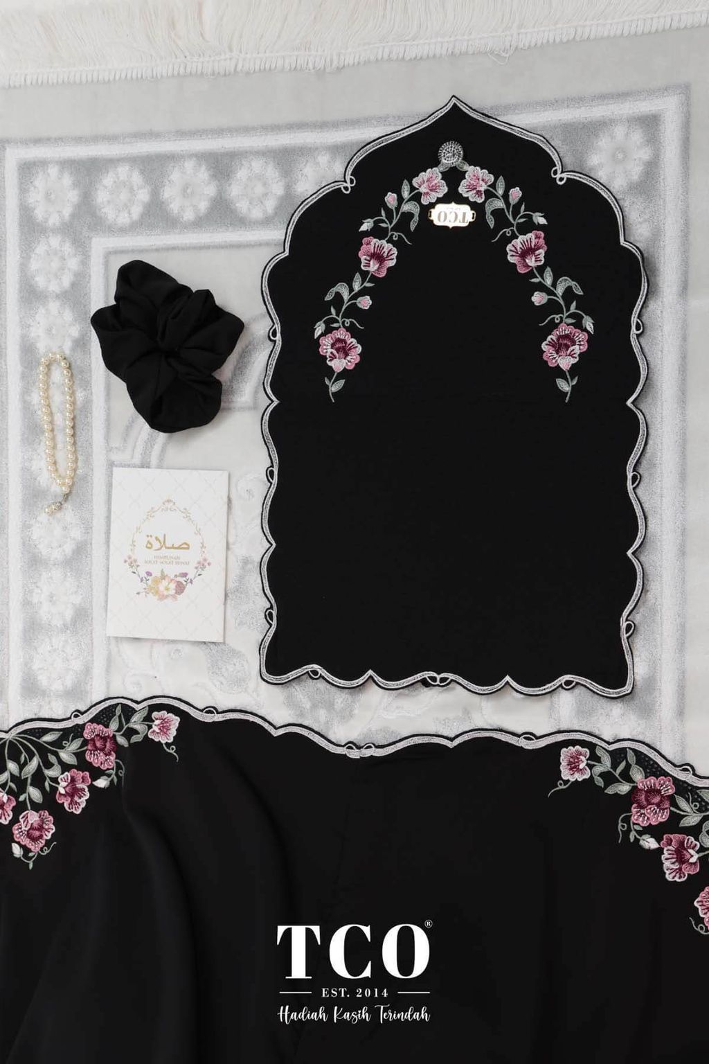 07_Telekung TCO Mekar Luxe Jet Black