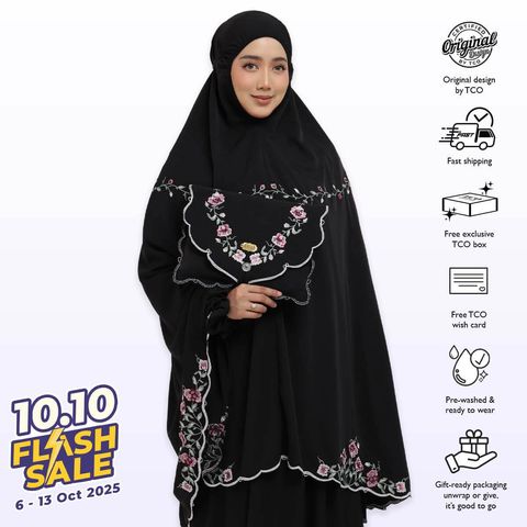 07_Telekung TCO Mekar Luxe Jet Black