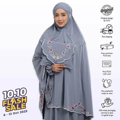 01_Telekung TCO Mekar Luxe Icy Gray