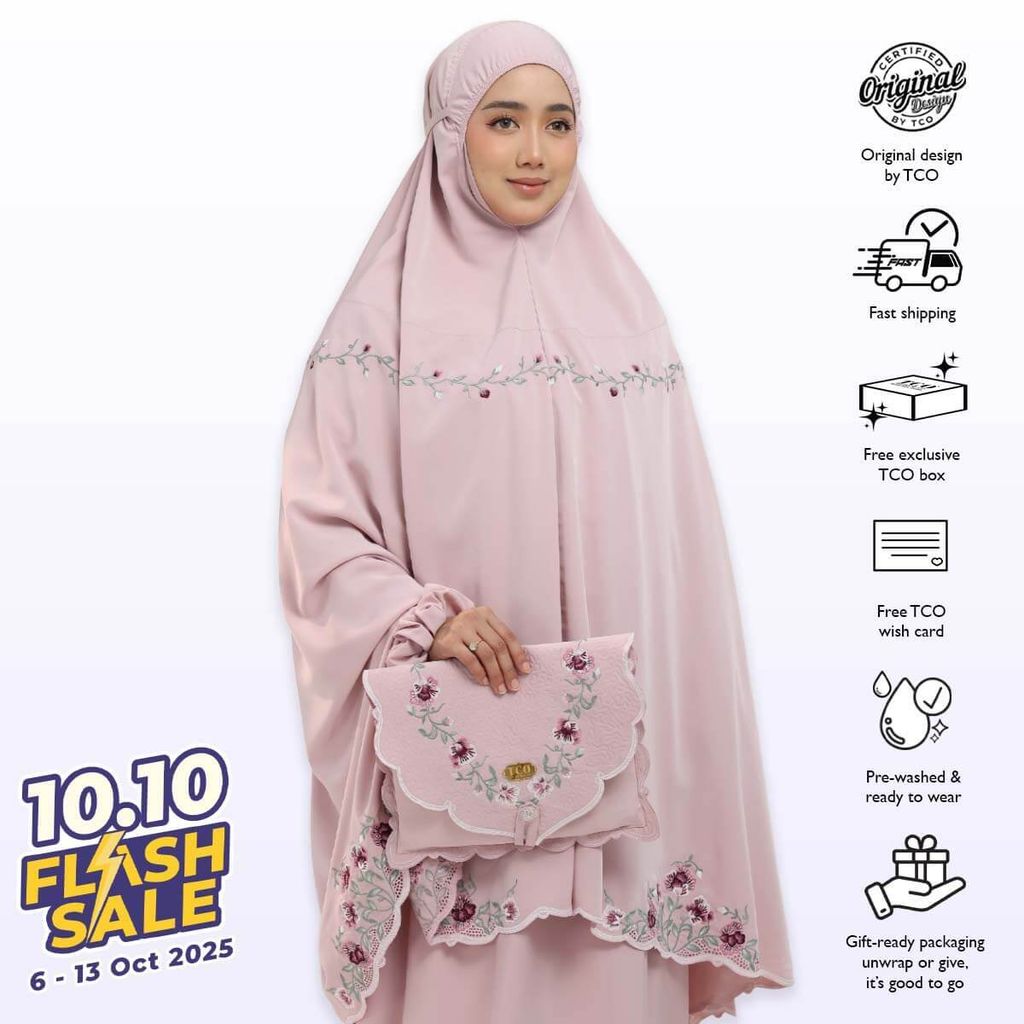 05_Telekung TCO Mekar Luxe Dusty Rose