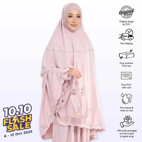07_Telekung TCO Blossom Luxe Dusty Rose