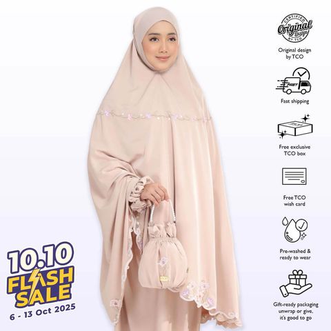 04_Telekung TCO Blossom Luxe Almondy Latte