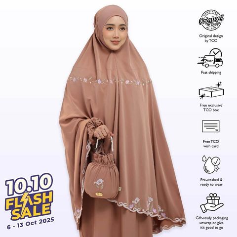 02_Telekung TCO Blossom Luxe Burnt Brick