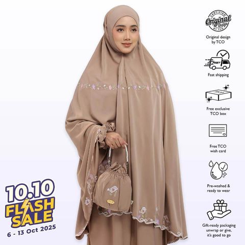 03_Telekung TCO Blossom Luxe Coco Mocha