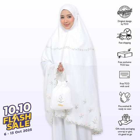 04_Telekung TCO Daisy Luxe Off White