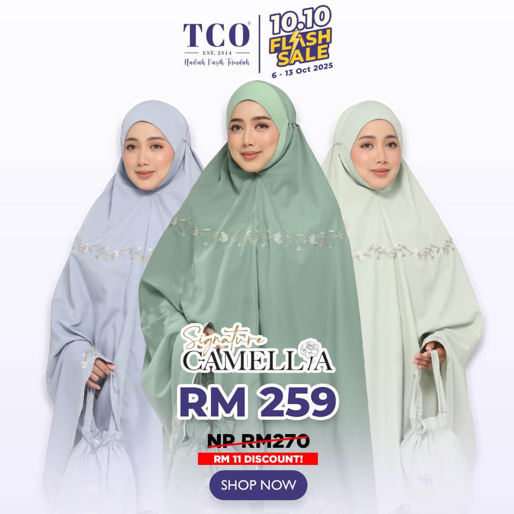 Telekung Signature Camellia by TCO - IG Post
