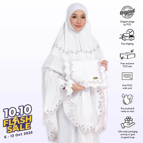 09_Telekung TCO Signature Pesona Pearl White