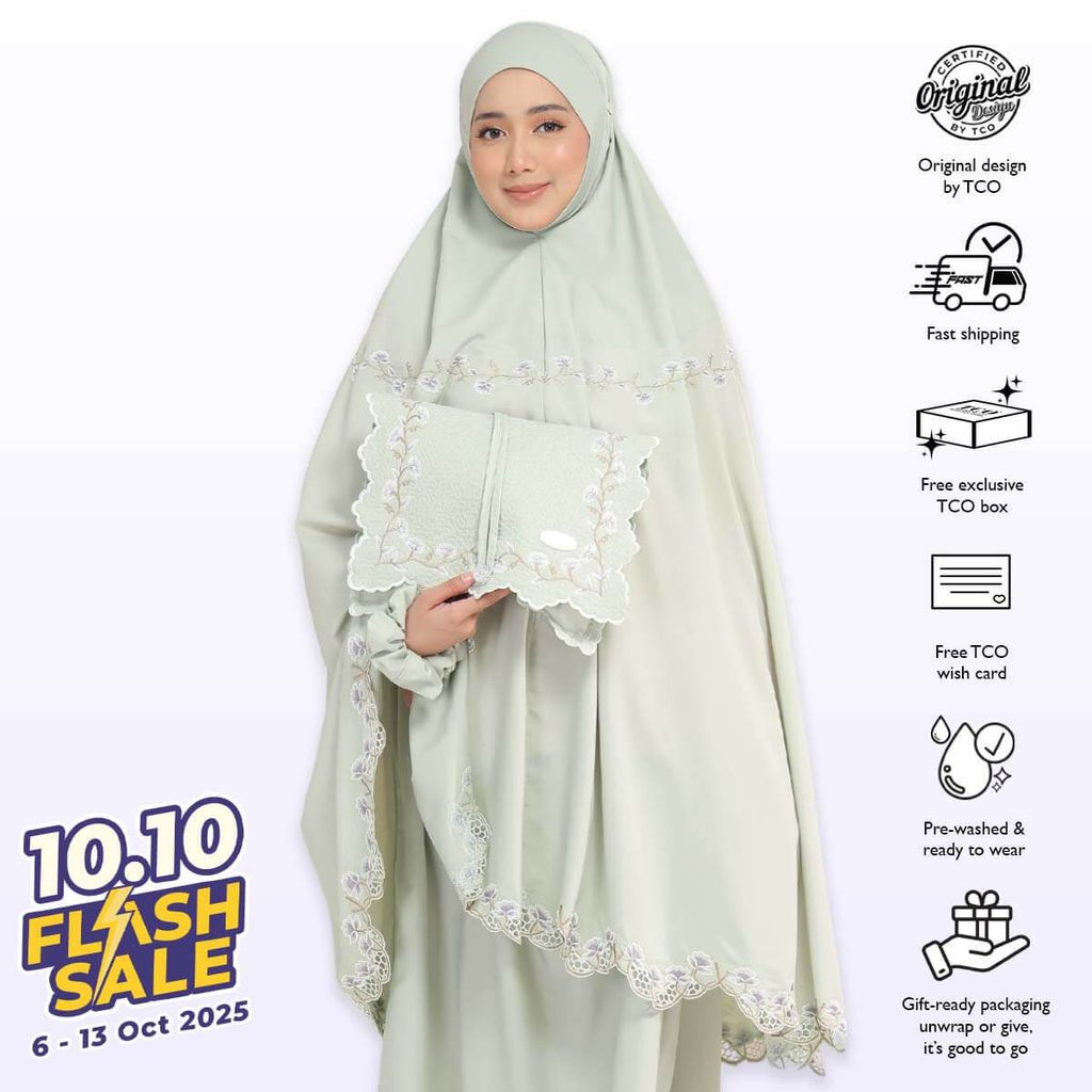 07_Telekung TCO Signature Pesona Pale Olive