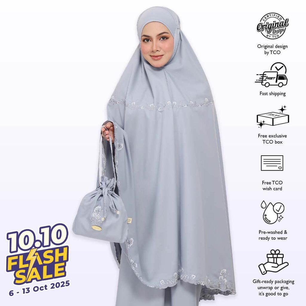 04_Telekung TCO Signature Tulip Grayish Blue