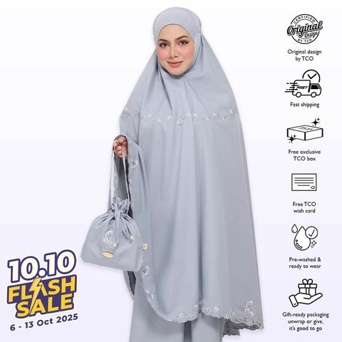 04_Telekung TCO Signature Tulip Grayish Blue