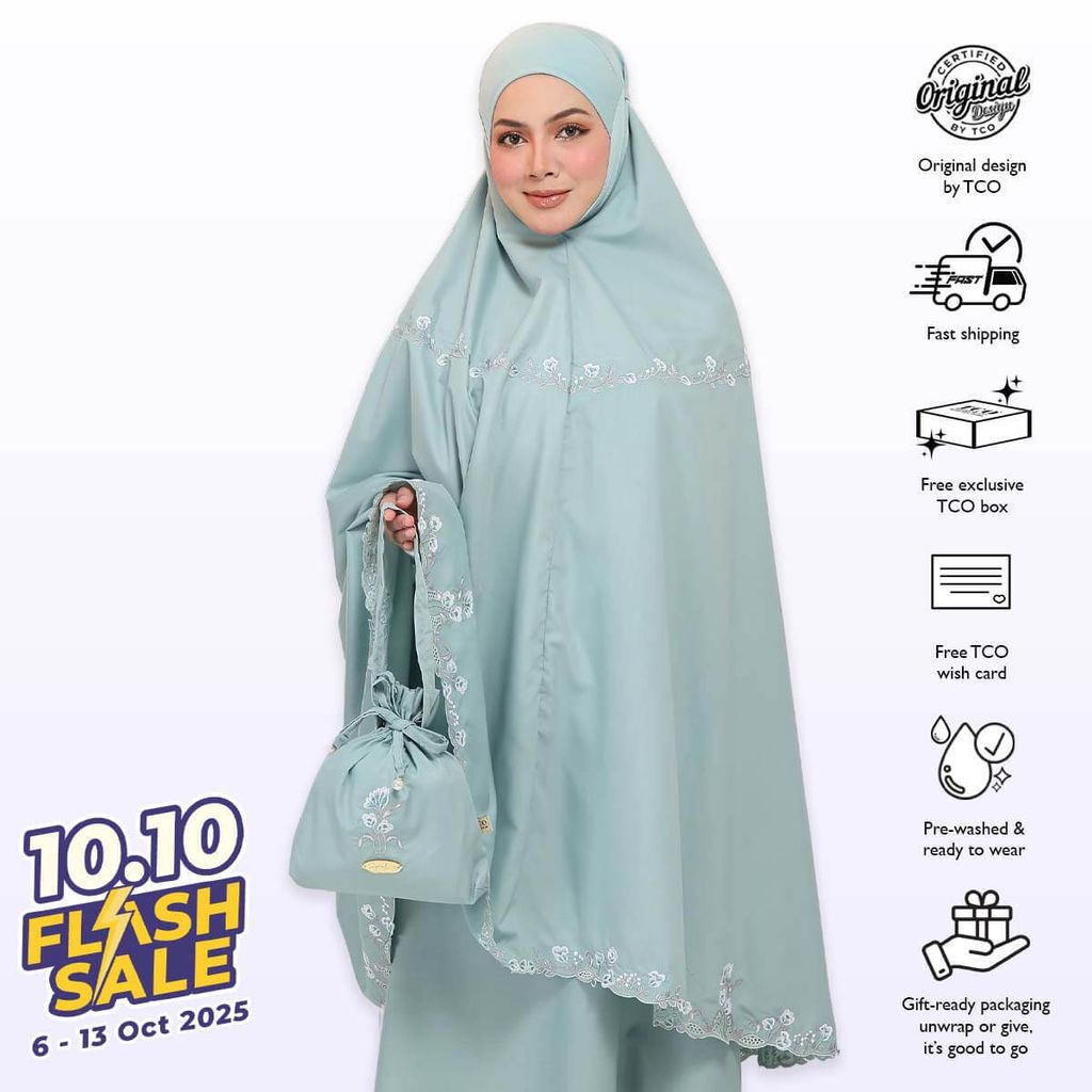 08_Telekung TCO Signature Tulip Frosty Aqua