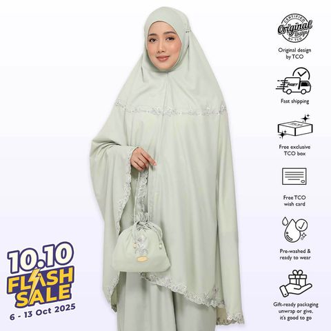 07_Telekung TCO Signature Tulip Pale Olive