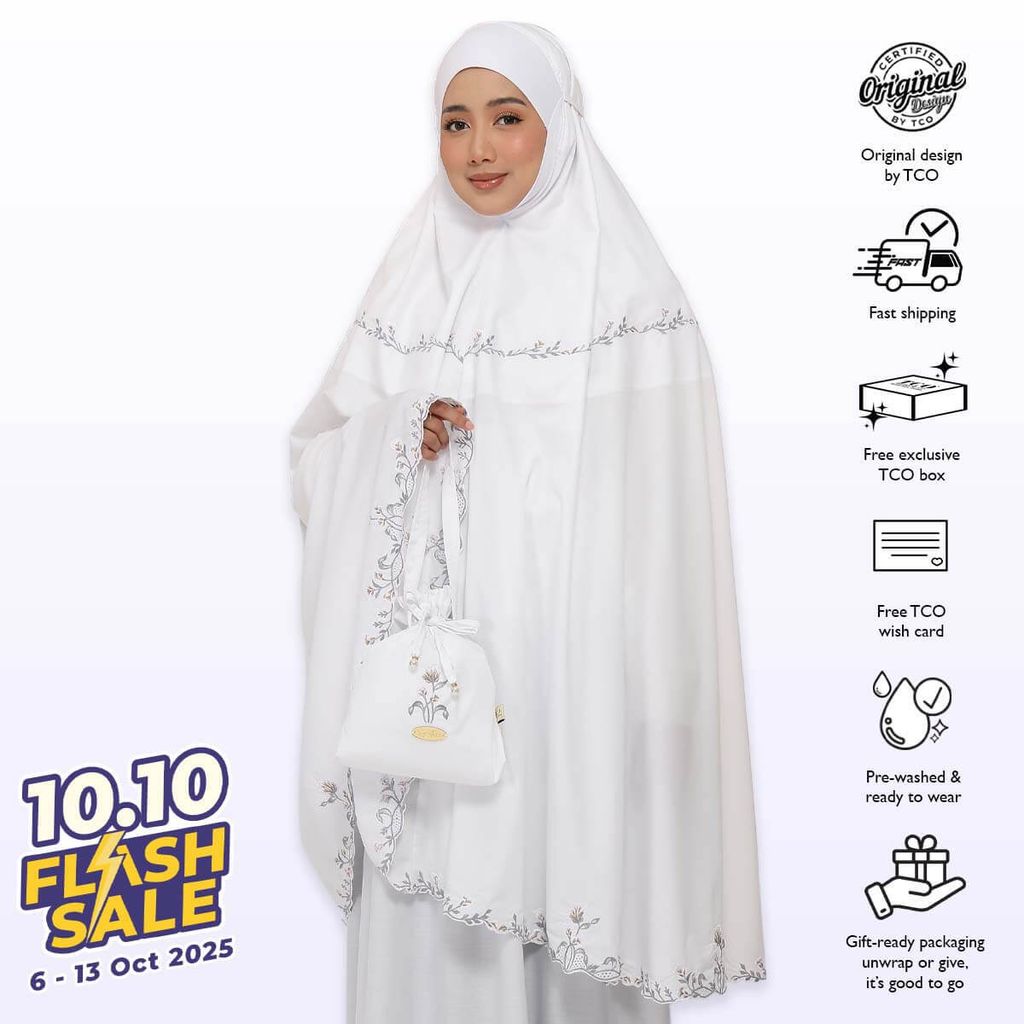 09_Telekung TCO Signature Tulip Pearl White