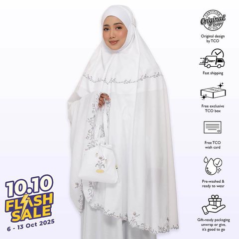09_Telekung TCO Signature Tulip Pearl White