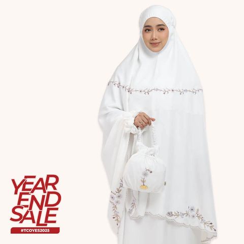 02_Telekung TCO Akira White Muka Getah