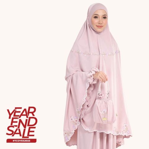 09_Telekung TCO Blossom Luxe Dusty Rose
