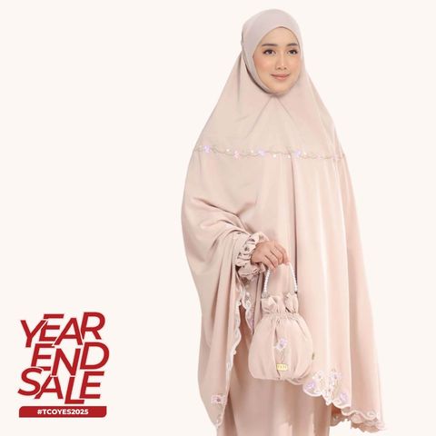 11_Telekung TCO Blossom Luxe Almondy Latte