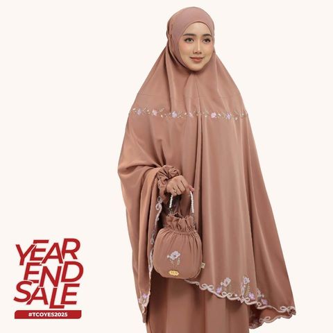 01_Telekung TCO Blossom Luxe Burnt Brick