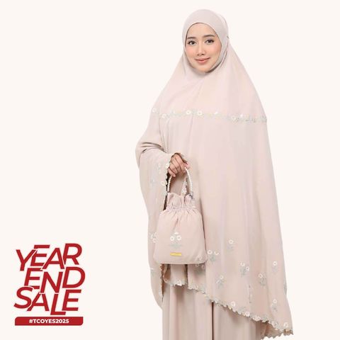 12_Telekung TCO Daisy Luxe Almondy Latte