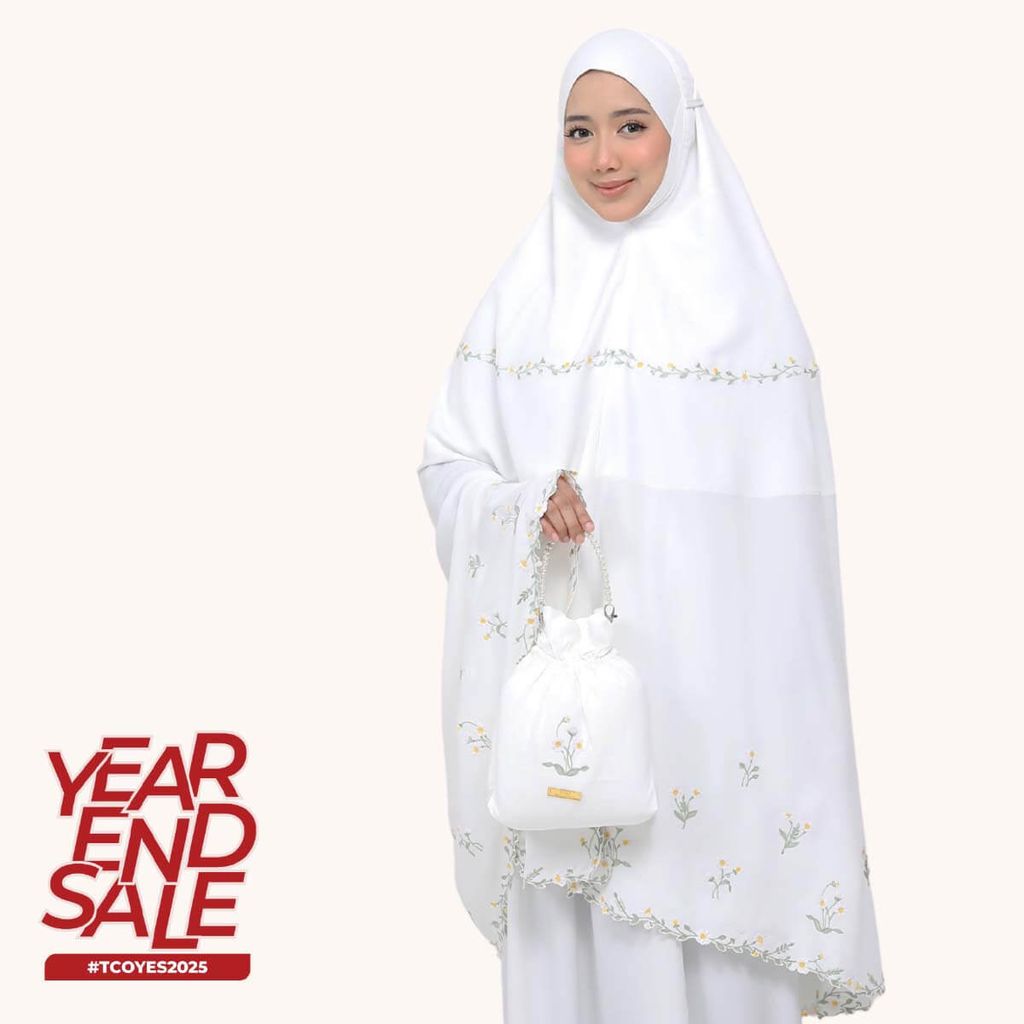 11_Telekung TCO Daisy Luxe Off White