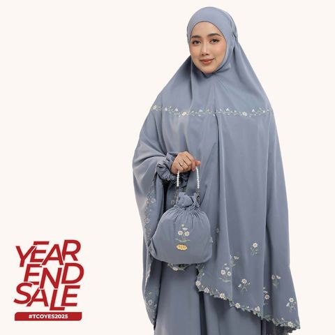 03_Telekung TCO Daisy Luxe Icy Gray