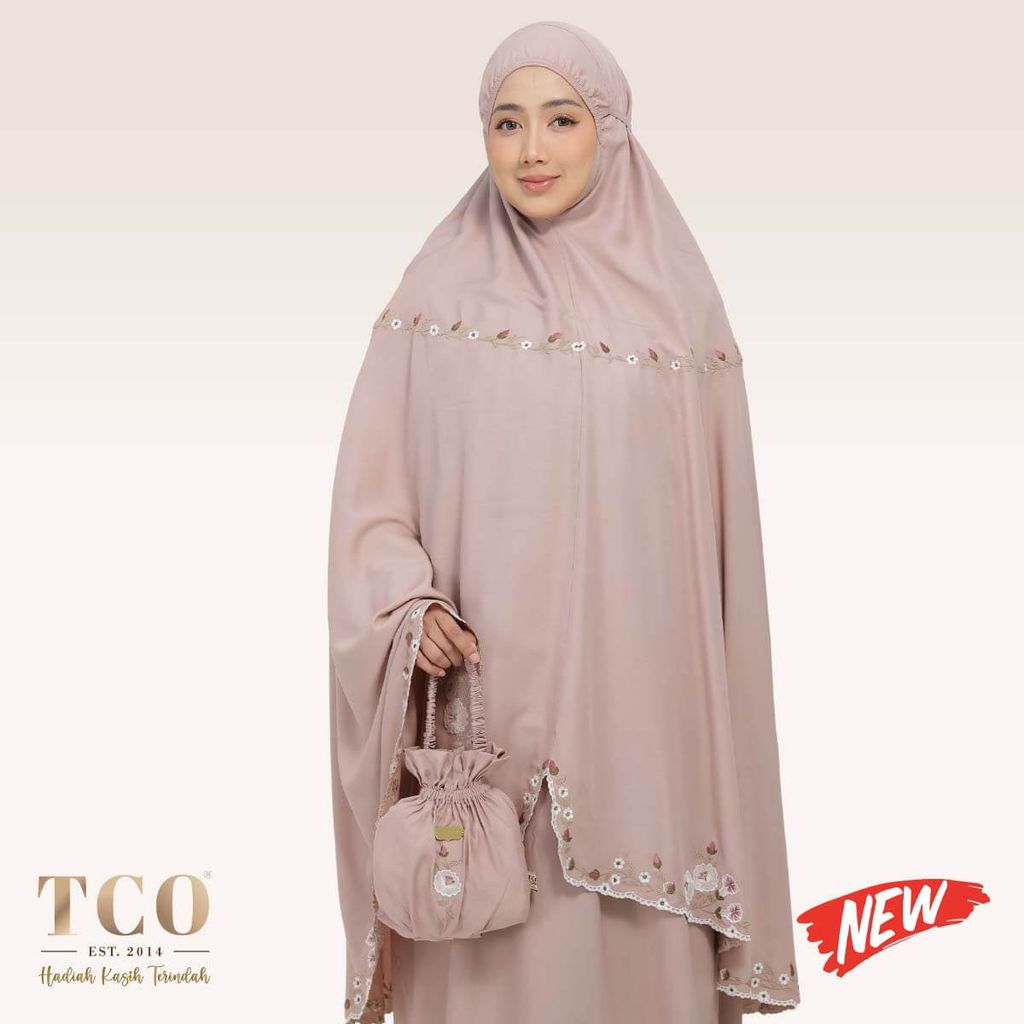 01_Telekung TCO Pearl Yasmine Creamy Mocha New