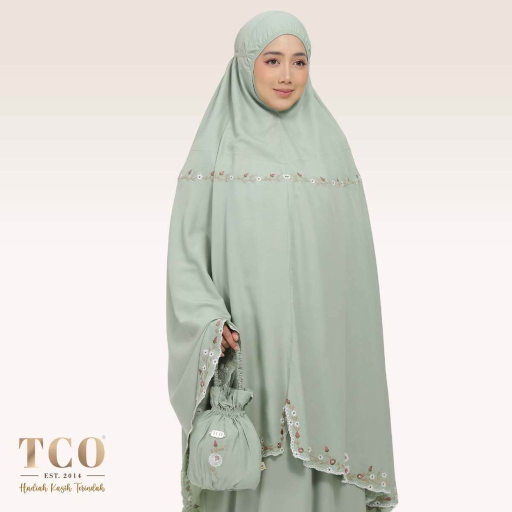 01_Telekung TCO Pearl Yasmine Dusty Green