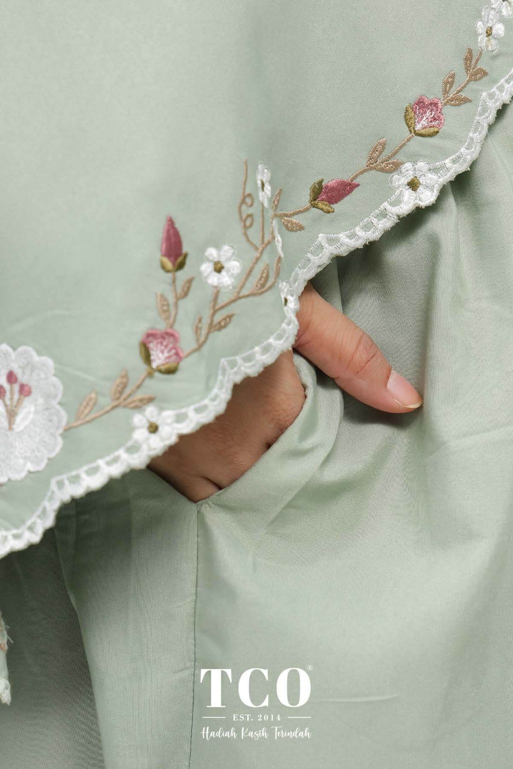 06_Telekung TCO Pearl Yasmine Dusty Green