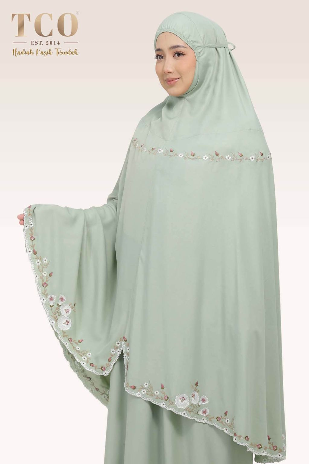 02_Telekung TCO Pearl Yasmine Dusty Green