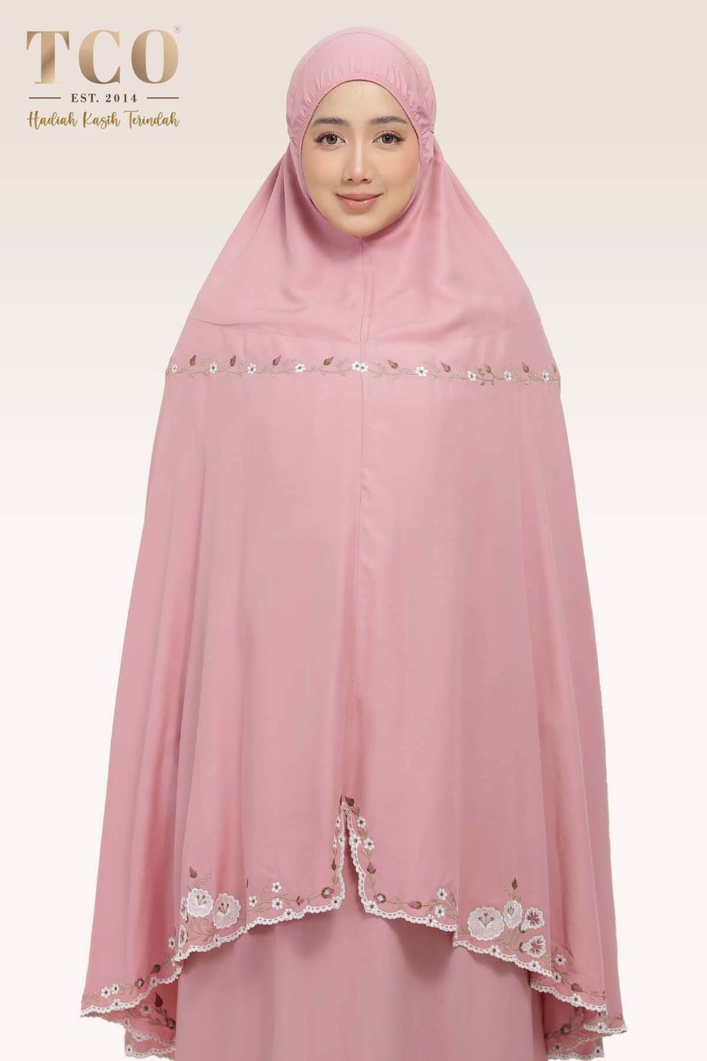 02_Telekung TCO Pearl Yasmine Pastel Rose