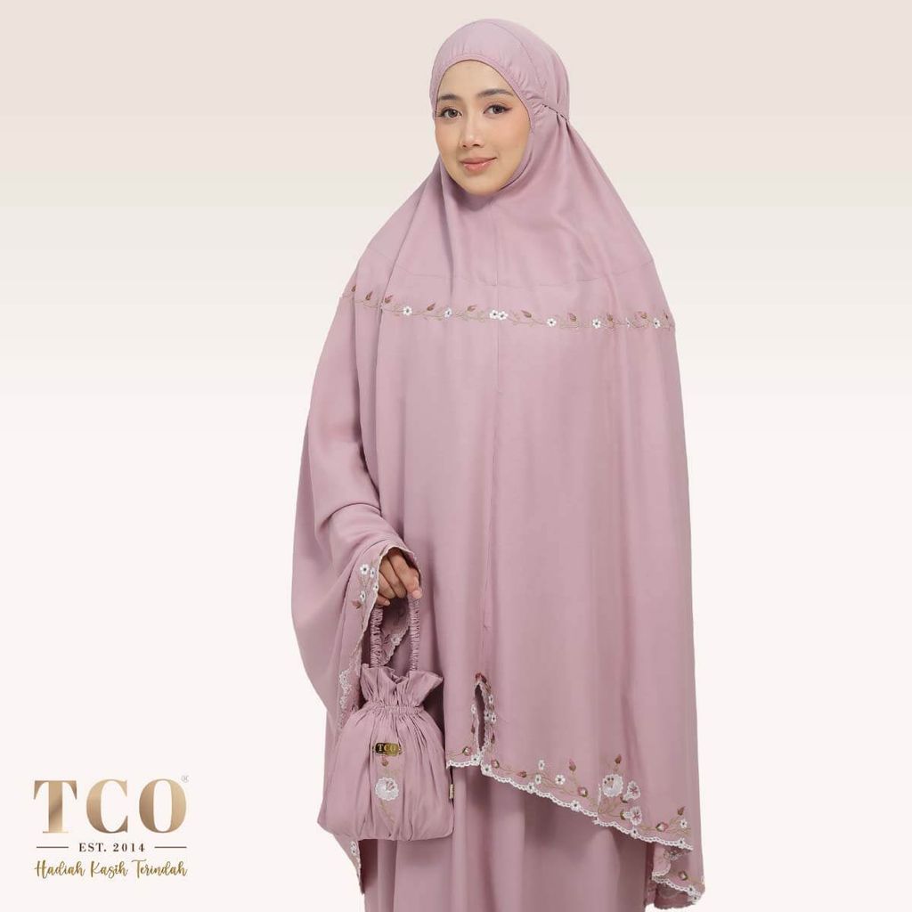 01_Telekung TCO Pearl Yasmine Plum Mauve