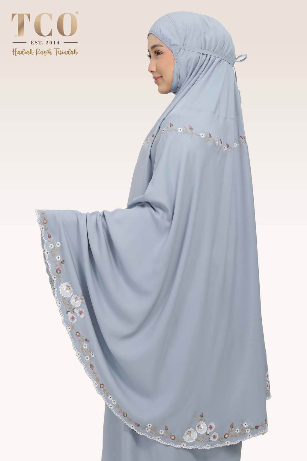 03_Telekung TCO Pearl Yasmine Smoky Bluish
