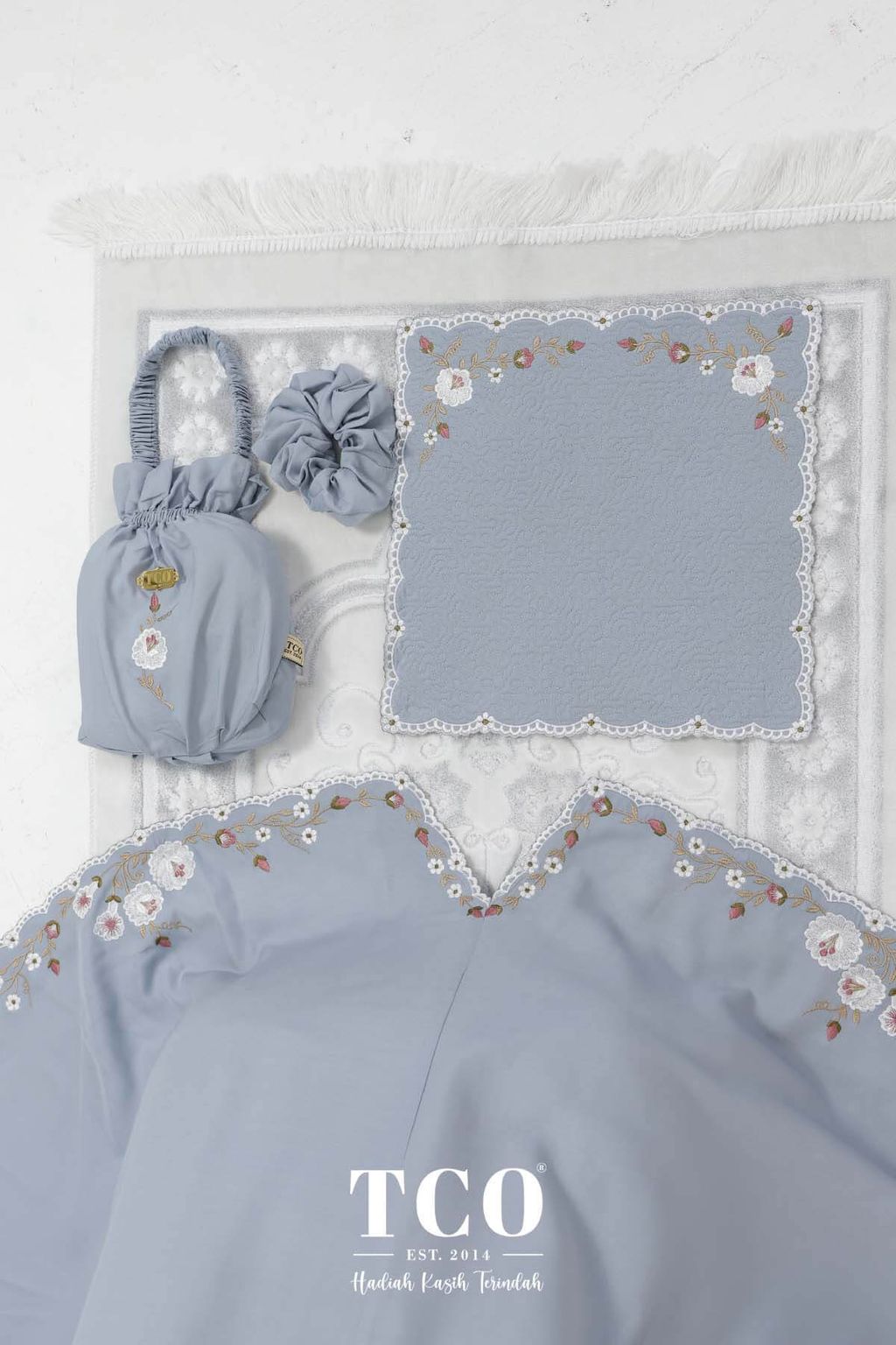 07_Telekung TCO Pearl Yasmine Smoky Bluish