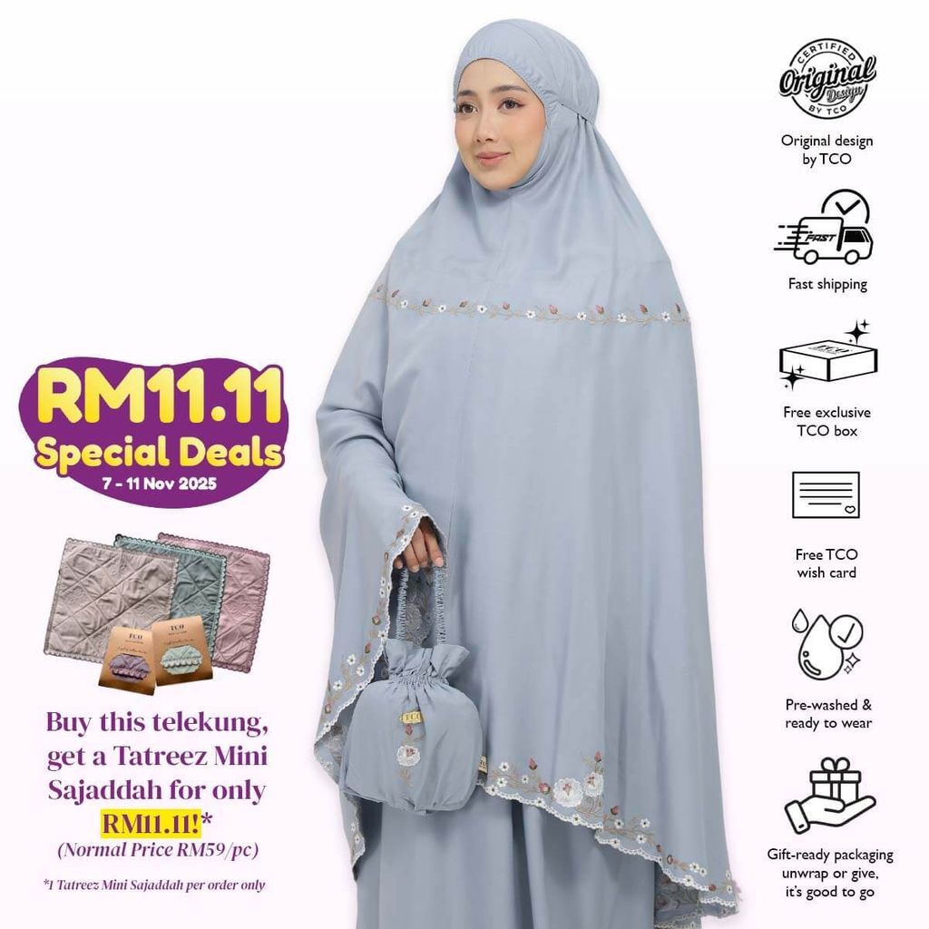01_Telekung TCO Pearl Yasmine Smoky Bluish