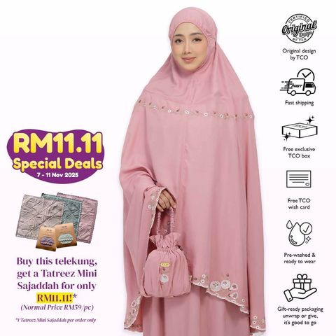 03_Telekung TCO Pearl Yasmine Pastel Rose
