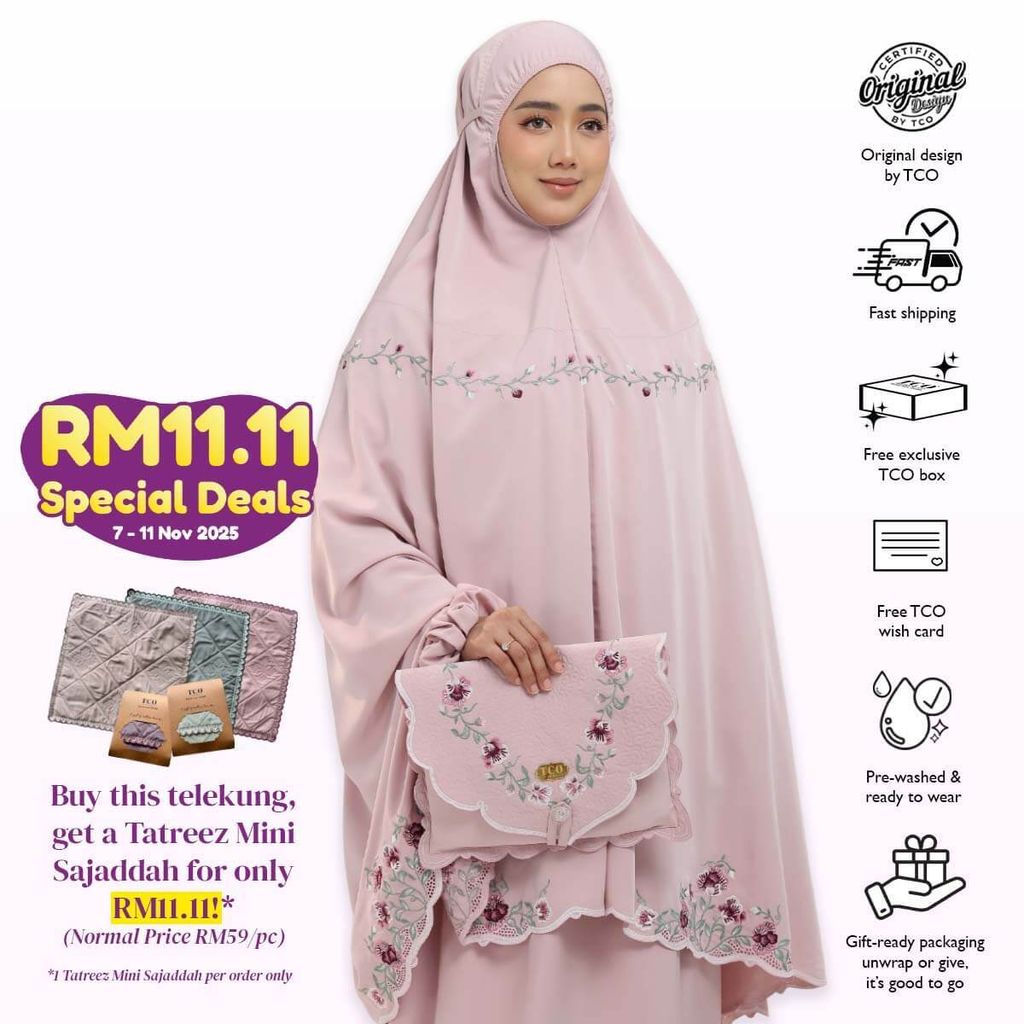 05_Telekung TCO Mekar Luxe Dusty Rose