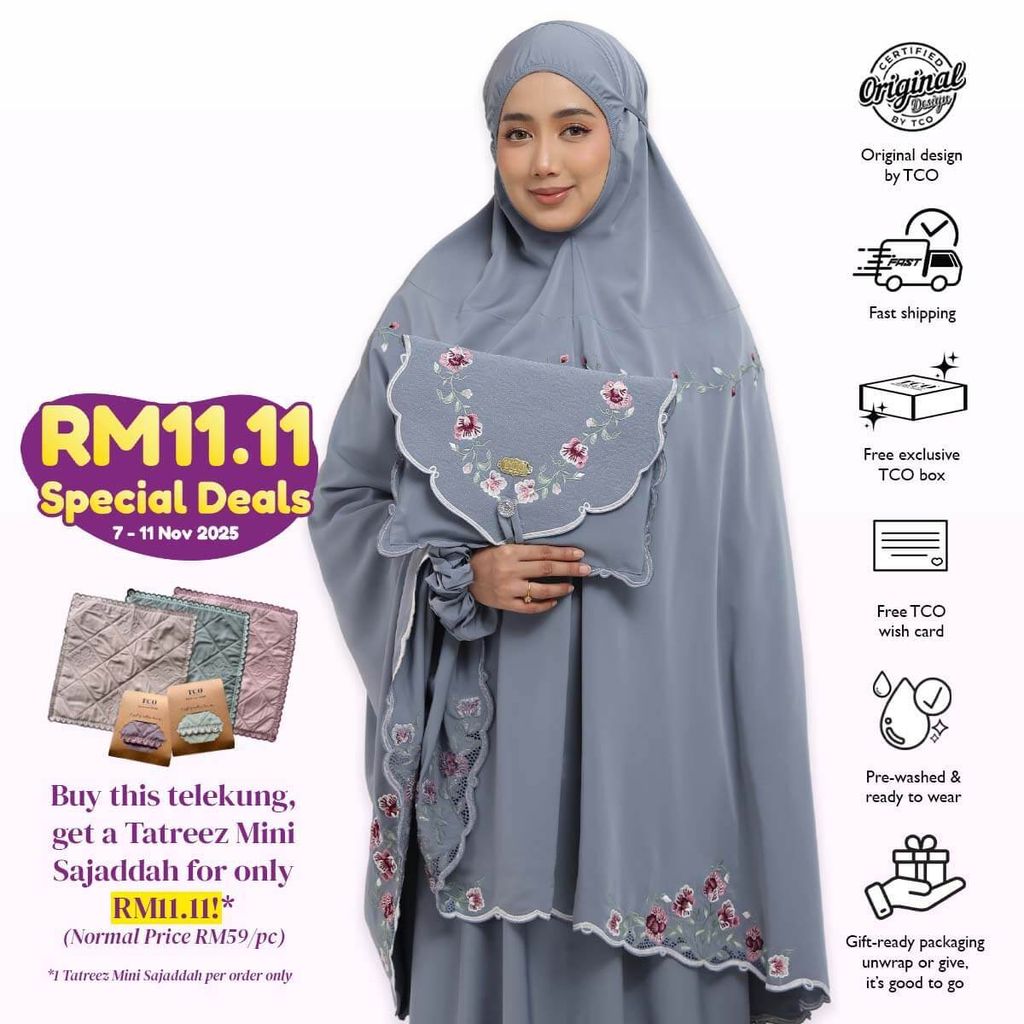 01_Telekung TCO Mekar Luxe Icy Gray