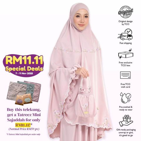 07_Telekung TCO Blossom Luxe Dusty Rose