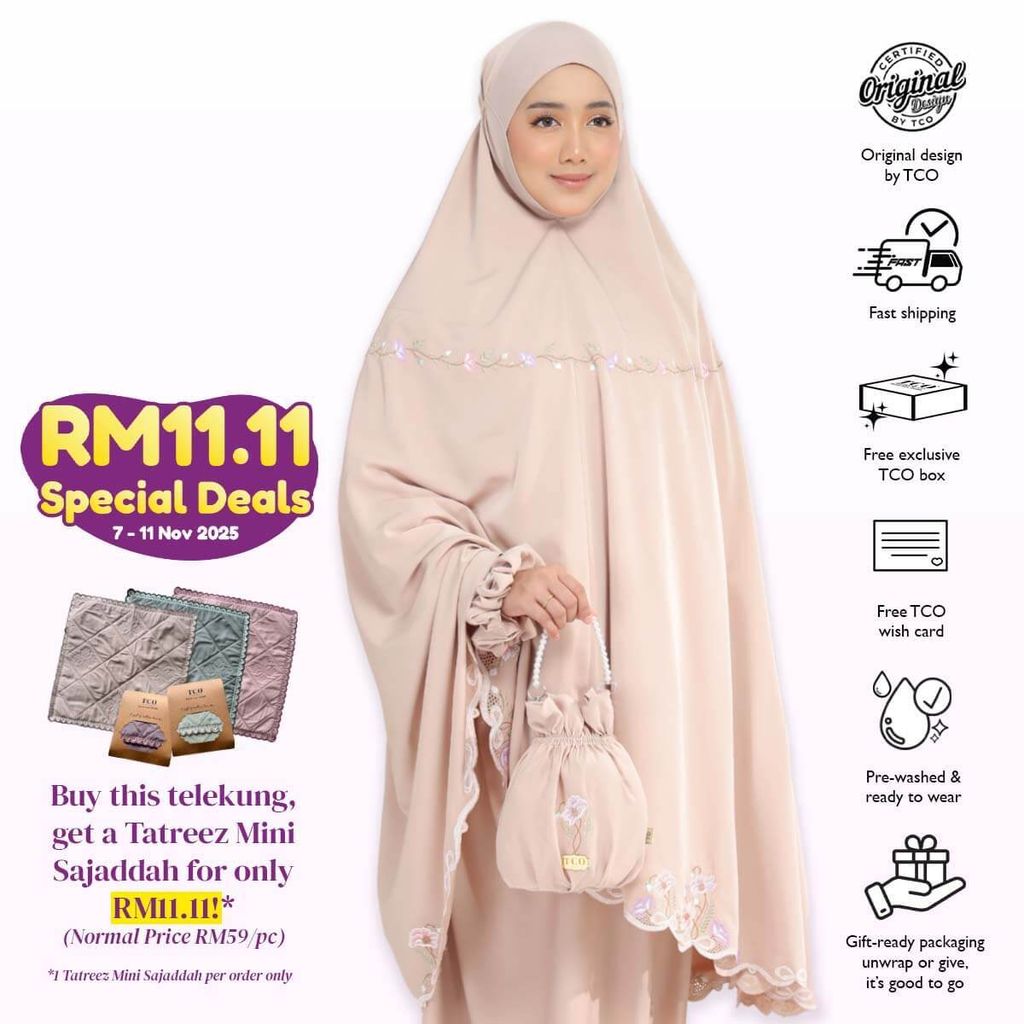 04_Telekung TCO Blossom Luxe Almondy Latte