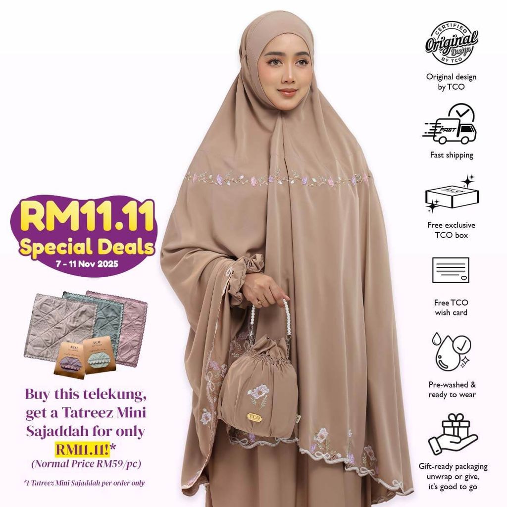 03_Telekung TCO Blossom Luxe Coco Mocha