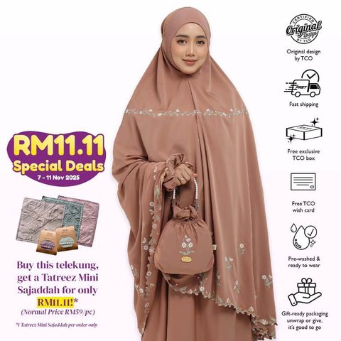 03_Telekung TCO Daisy Luxe Burnt Brick