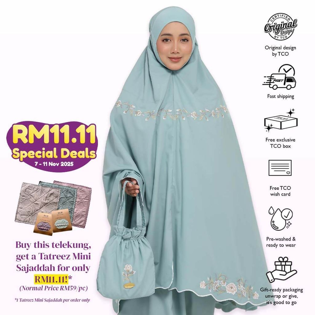 08_Telekung TCO Signature Camellia Frosty Aqua