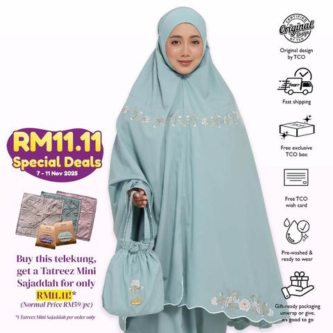 08_Telekung TCO Signature Camellia Frosty Aqua