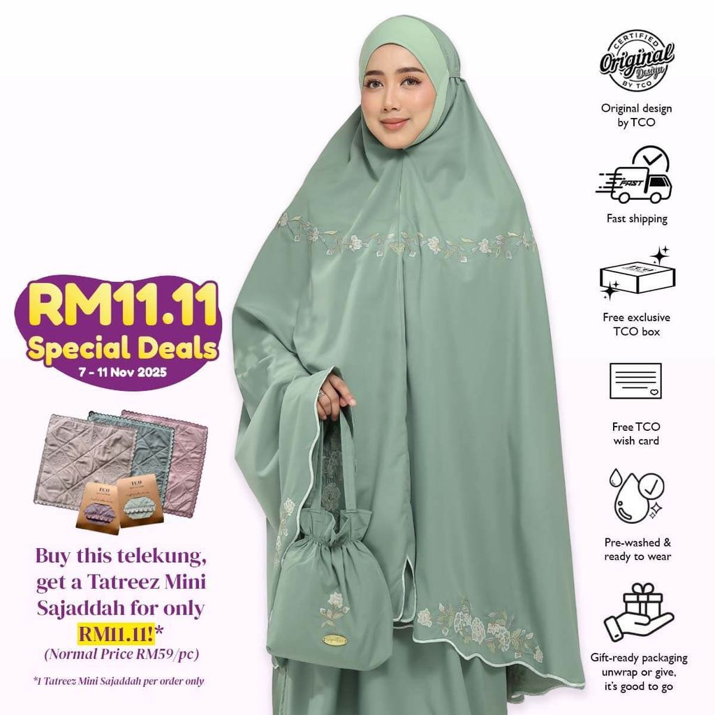 03_Telekung TCO Signature Camellia Moss Sage